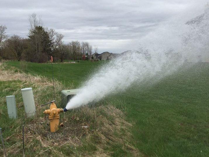 Flushing fire hydrants